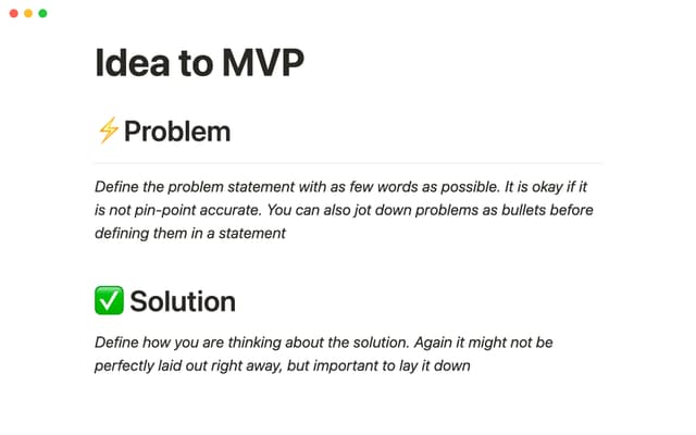 Idea to MVP