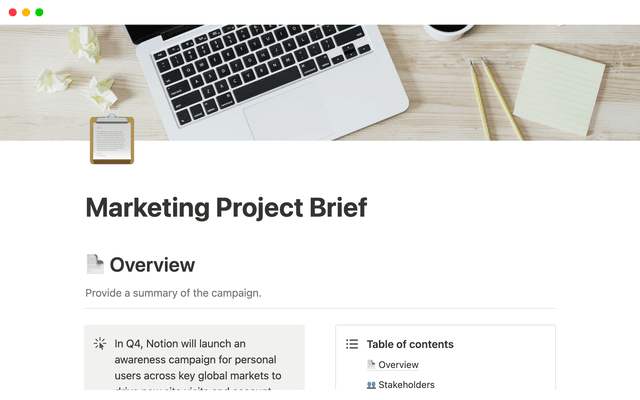 Marketing Project Brief