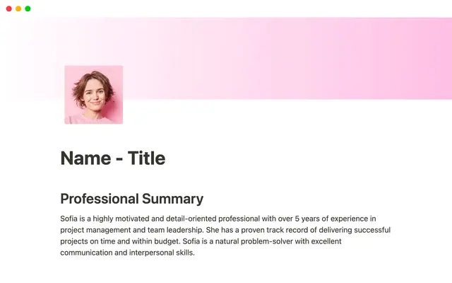 Resume-CV-Portfolio Template