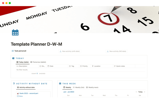 Template Planner D-W-M